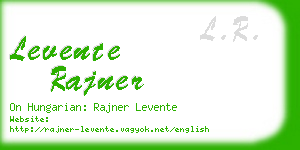 levente rajner business card